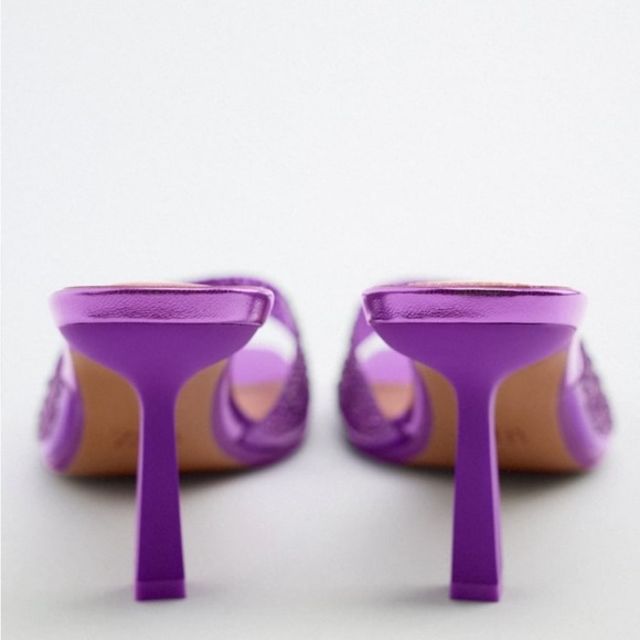 Zara rhinestone vinyl high heel sandals - Picture 4 of 5